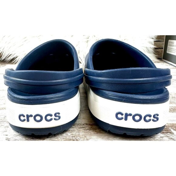 EUC! CROCS Crocband II Slip-On Clogs Men’s Size 11 Navy Waterproof Comfort - Picture 6 of 12